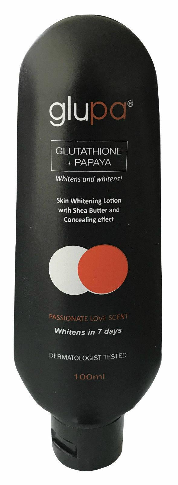Glupa Glutathione amp; Papaya Skin Lightening Lotion 100ml - Recaptured LTD Glupa Glutathione amp; Papaya Skin Lightening Lotion 100ml - Recaptured LTD