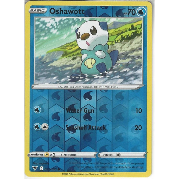 033/185 Oshawott | Common Reverse Holo Card | SWSH-04 Vivid Voltage - Recaptured LTD 033/185 Oshawott | Common Reverse Holo Card | SWSH-04 Vivid Voltage - Recaptured LTD