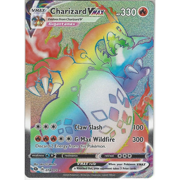 CHARIZARD VMAX 074/073 CHAMPION’S PATH POKEMON cheapest RAINBOW SECRET RARE