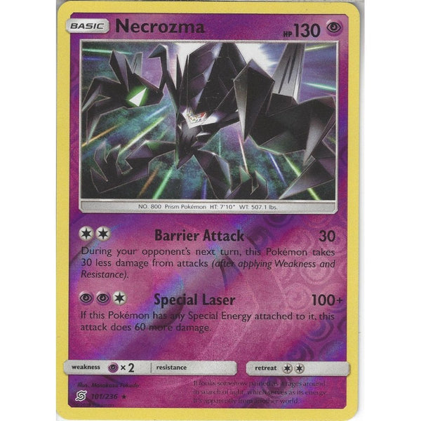 101/236 Necrozma | Rare Reverse Holo Card | SM11 Unified Minds