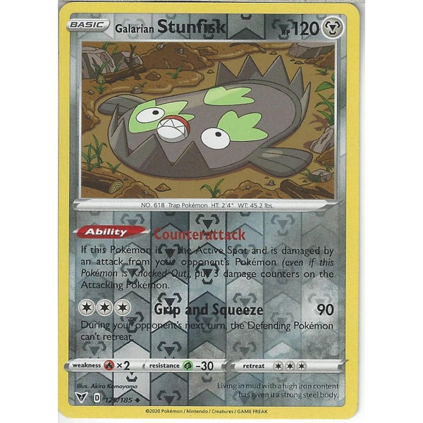 125/185 Galarian Stunfisk | Uncommon Reverse Holo Card | SWSH-04 Vivid - Recaptured LTD 125/185 Galarian Stunfisk | Uncommon Reverse Holo Card | SWSH-04 Vivid - Recaptured LTD