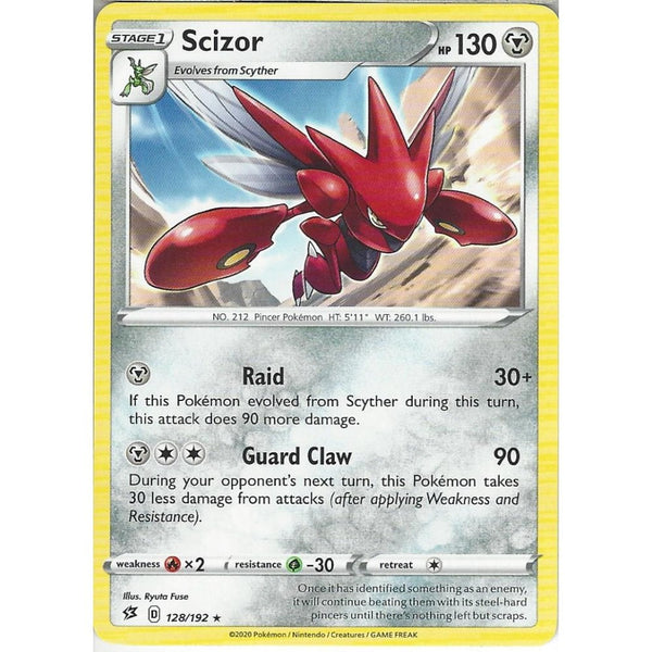 128/192 Scizor | Rare Card | Sword & Shield Rebel Clash