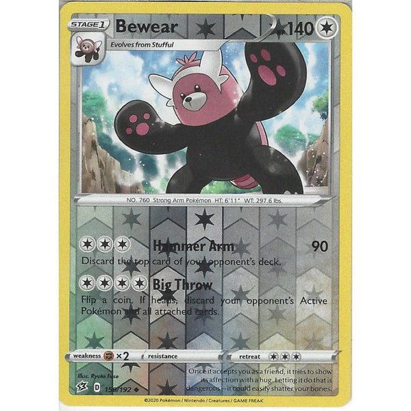 150/192 Bewear | Uncommon Reverse Holo Card | Sword & Shield Rebel Cla - Recaptured LTD 150/192 Bewear | Uncommon Reverse Holo Card | Sword & Shield Rebel Cla - Recaptured LTD