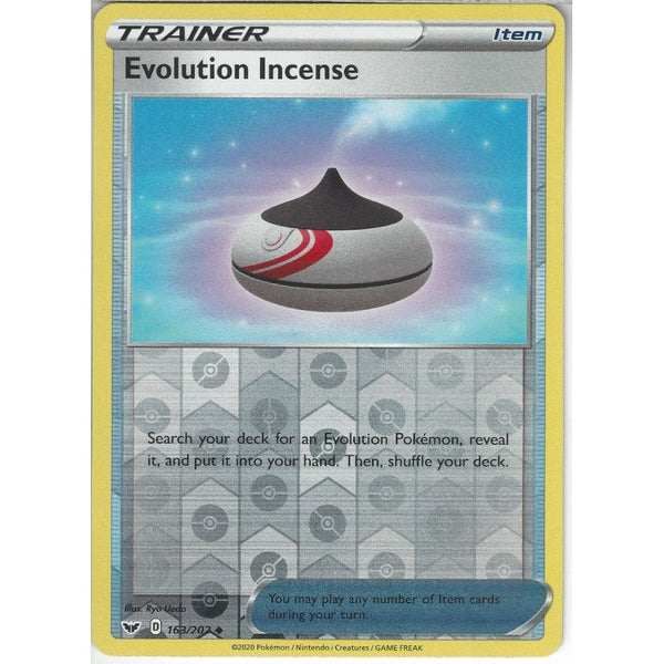 163/202 Evolution Incense | Uncommon Reverse Holo Card | Sword & Shiel