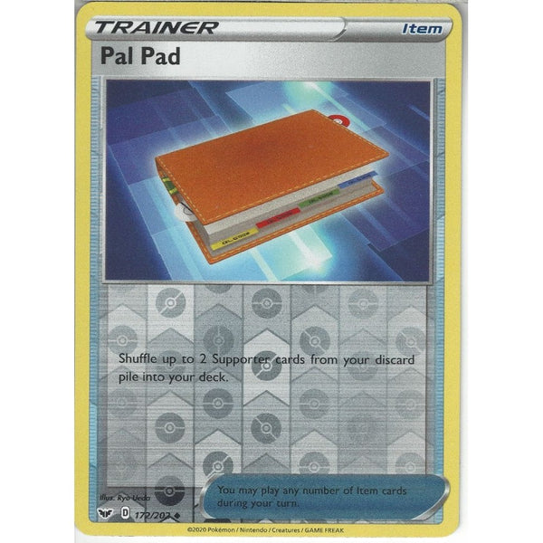 172/202 Pal Pad | Uncommon Reverse Holo Card | Sword & Shield (Base Se