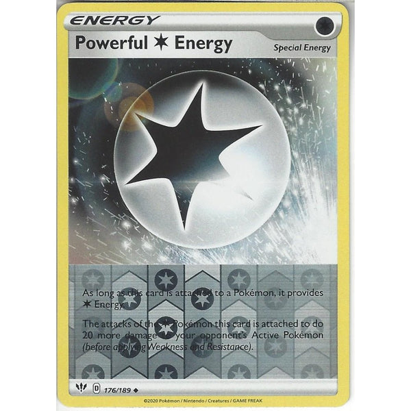 colorless energy pokemon card 176/189 Powerful Colorless Energy | Uncommon Reverse Holo Card | SWSH-