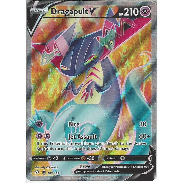 183/192 Dragapult V | Rare Ultra Card | Sword & Shield Rebel Clash - Recaptured LTD 183/192 Dragapult V | Rare Ultra Card | Sword & Shield Rebel Clash - Recaptured LTD