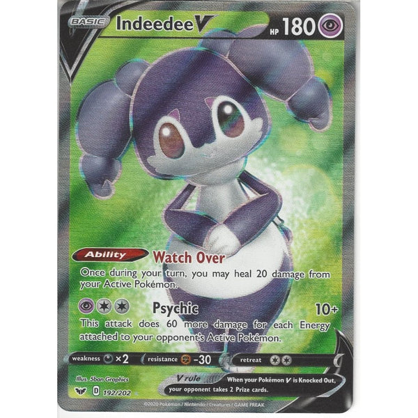 192/202 Indeedee V | Rare Ultra Card | Sword & Shield (Base Set)