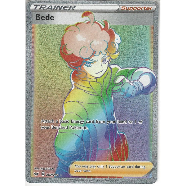 207/202 Bede | Rainbow Rare Card | Sword & Shield (Base Set) - Recaptured  LTD