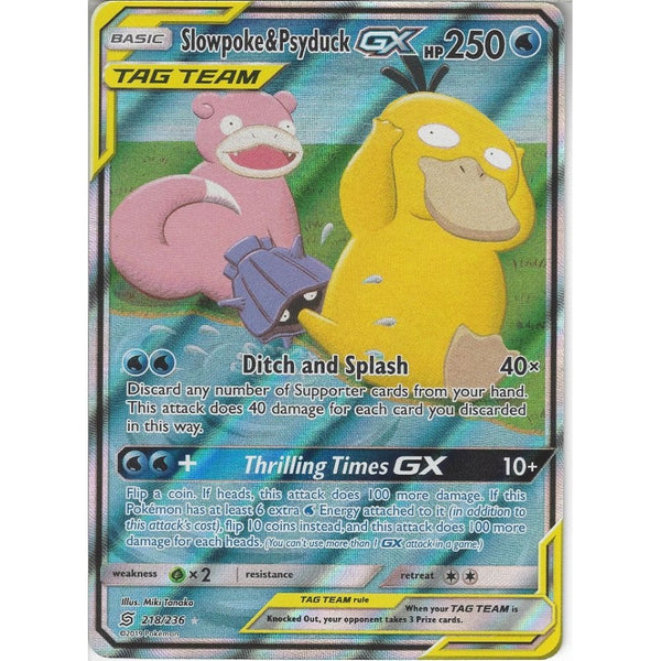 218/236 Slowpoke & Psyduck TAG TEAM GX | Rare Ultra Card | SM11 Unifie
