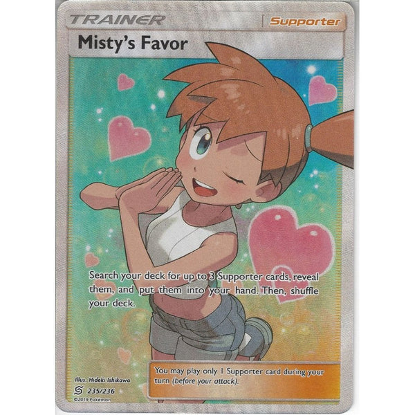rare misty pokemon card 235/236 Misty's Favor | Rare Ultra Card | SM11 Unified Minds
