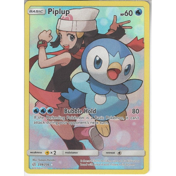 piplup rare card 239/236 Piplup | Secret Rare Card | SM12 Cosmic Eclipse