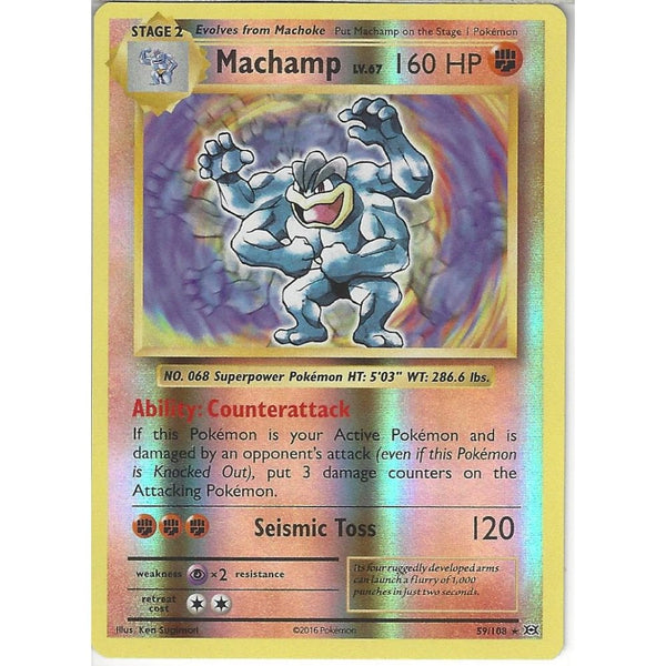 Machamp 59/108 | Rare REVERSE HOLO Card | XY Evolutions