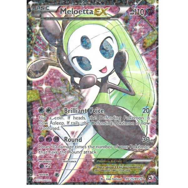 POKEMON • EX RC25/RC25 FULL ART PAPER RARE RADIANT LEGENDARY TREASURES  Meloette