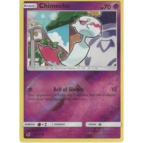 pokemon chimecho card - 063/172 - Common - Reverse Holo - TCG Pokemon Singles Sword & Shield Sets Brilliant Stars Pokemon SM-4 Crimson Invasion Card: