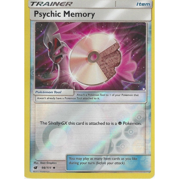 Pokemon SM-4 Crimson Invasion: PSYCHIC MEMORY TRAINER 98/111 Reverse H