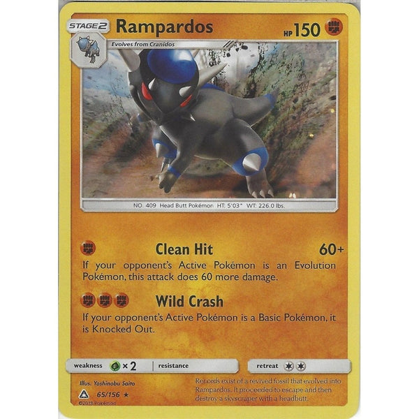 Pokemon SM-5 Ultra Prism Card: Rampardos - 65/156 - Rare Holo