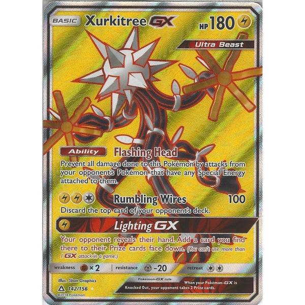 Pokemon Card - Ultra Prism 142/156 - XURKITREE GX (full art - holo