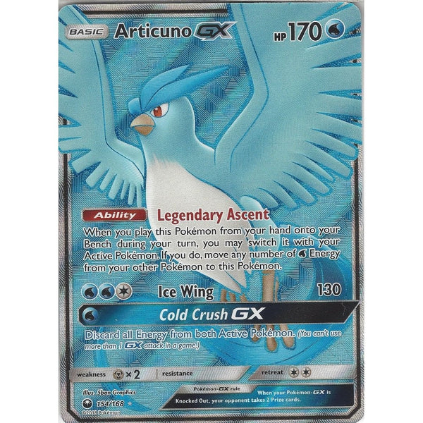 Pokemon SM Celestial Storm Card: Articuno GX - 154/168 Full Art Ultra - Recaptured LTD Pokemon SM Celestial Storm Card: Articuno GX - 154/168 Full Art Ultra - Recaptured LTD