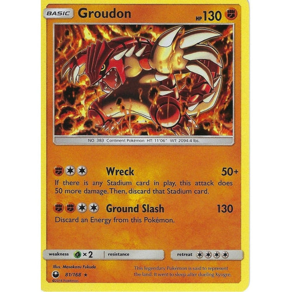 groudon pokemon card price Pokemon SM Celestial Storm Card: Groudon - 81/168 - Rare Holo