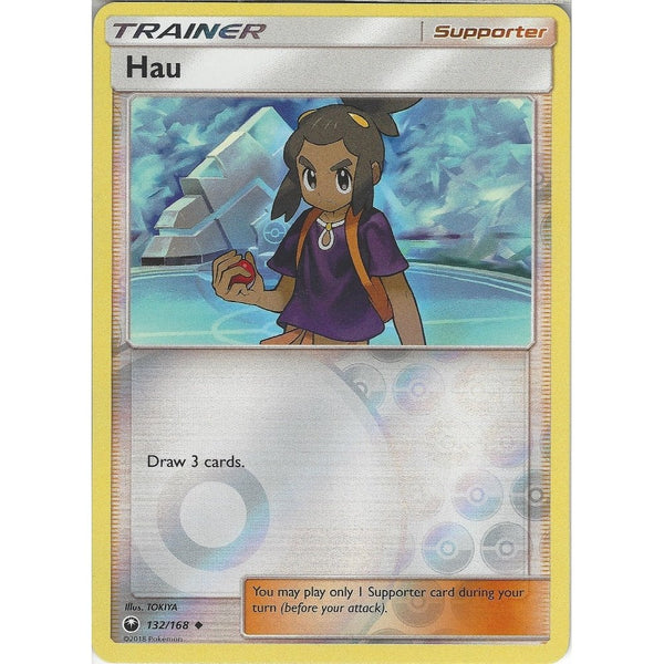 Pokemon SM Celestial Storm Card: Hau - 132/168 - Reverse Holo Trainer