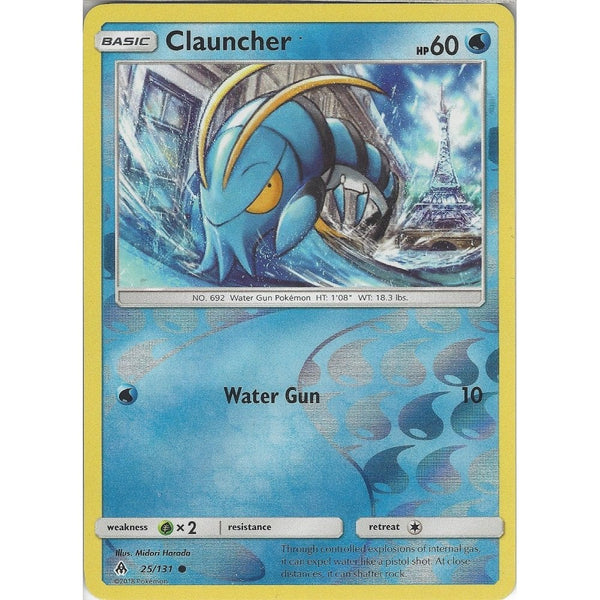 Pokemon SM Forbidden light Card: Clauncher - 25/131 - Reverse Holo