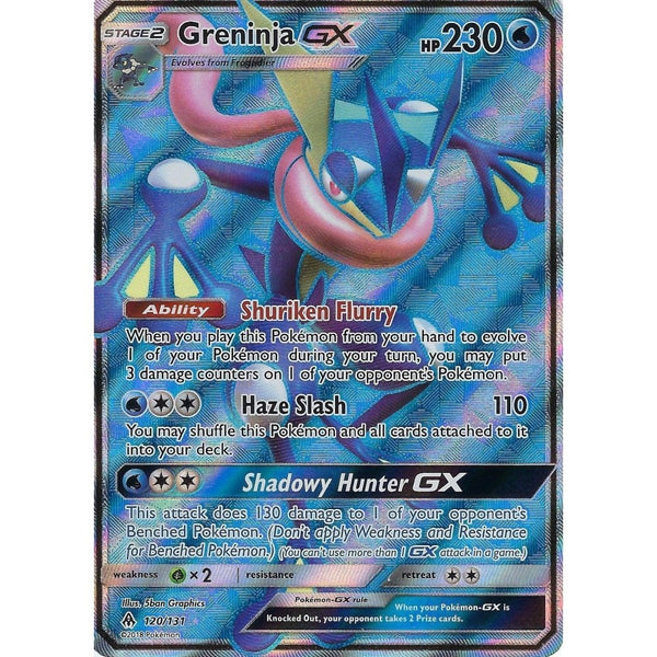 Pokemon SM Forbidden Light Card: Greninja GX - 120/131 Full Art Ultra - Recaptured LTD Pokemon SM Forbidden Light Card: Greninja GX - 120/131 Full Art Ultra - Recaptured LTD