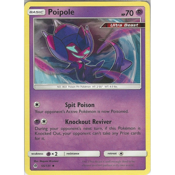Pokemon SM Forbidden light: Poipole - Ultra Beast - 55/131 - Common Ca - Recaptured LTD Pokemon SM Forbidden light: Poipole - Ultra Beast - 55/131 - Common Ca - Recaptured LTD
