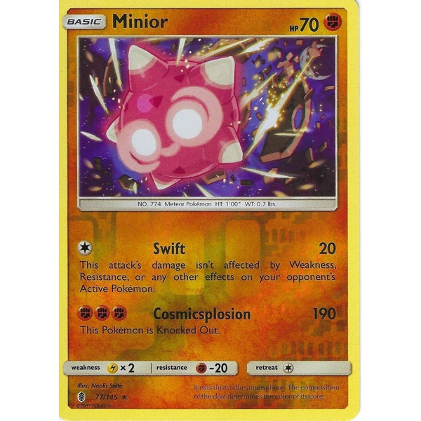 Pokemon Sun & Moon Guardians Rising Card: MINIOR - 77/145 - REVERSE HO