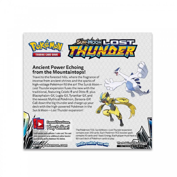 pokemon tcg sun & moon booster box 36 packs Pokemon Sun & Moon Lost Thunder Sealed Booster Box of 36 Packs SM-8 TC