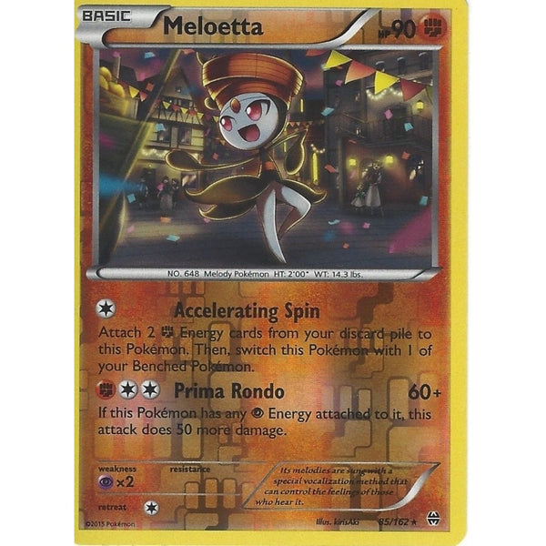 POKEMON XY BREAK THROUGH - MELOETTA 85/162 REV HOLO - Recaptured LTD POKEMON XY BREAK THROUGH - MELOETTA 85/162 REV HOLO - Recaptured LTD