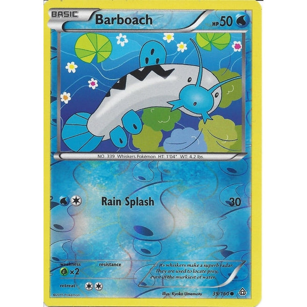 Pokemon XY PRIMAL CLASH - BARBOACH 39/160 REV HOLO - Recaptured LTD Pokemon XY PRIMAL CLASH - BARBOACH 39/160 REV HOLO - Recaptured LTD