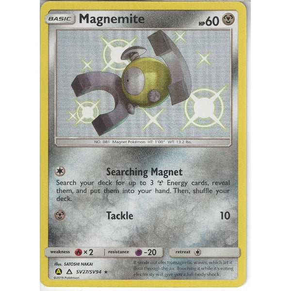magnemite pokemon card shiny SV27/SV94 Magnemite | Rare Holo Card | Hidden Fates Shiny Vault