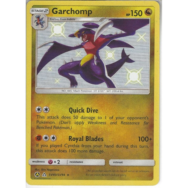 SV40/SV94 Garchomp | Rare Holo Card | Hidden Fates Shiny Vault