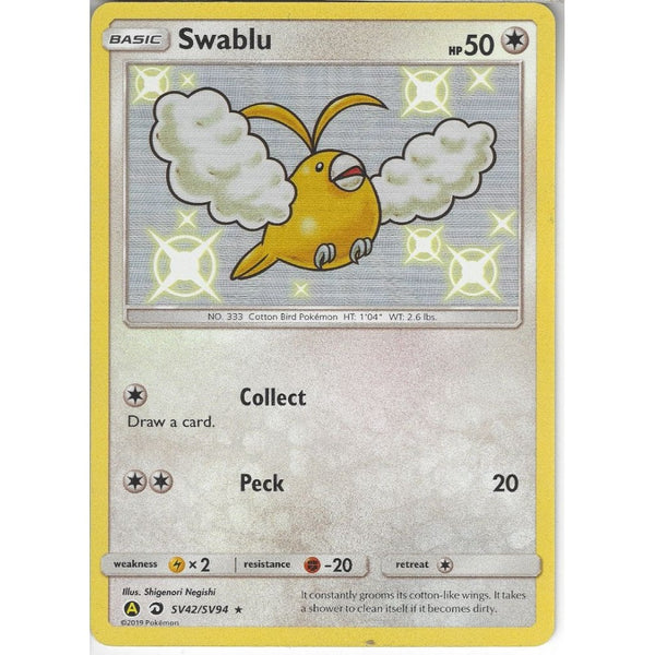 SV42/SV94 Swablu | Rare Holo Card | Hidden Fates Shiny Vault