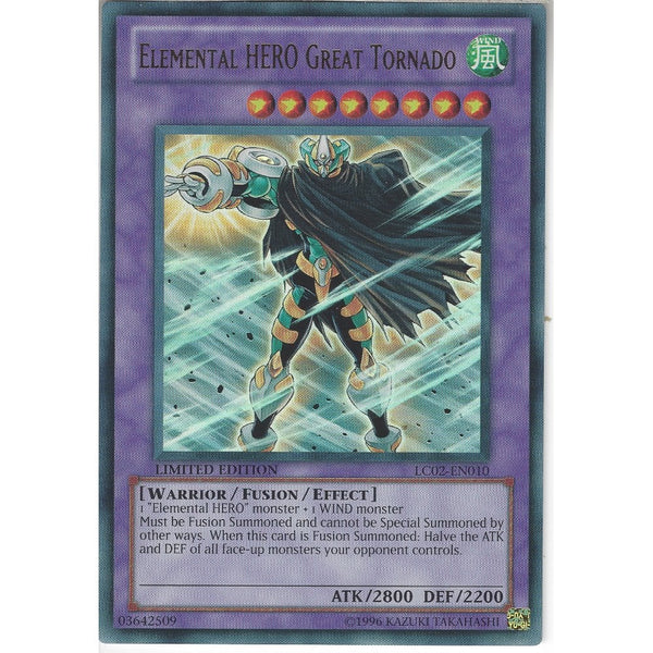 yugioh tornado card LC02-EN010 Elemental HERO Great Tornado | Limited Edition | Ultra Rare