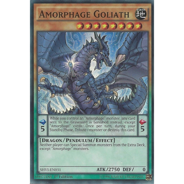 Yu-Gi-Oh AMORPHAGE GOLIATH - Super Rare - SHVI-EN031 1st Edition
