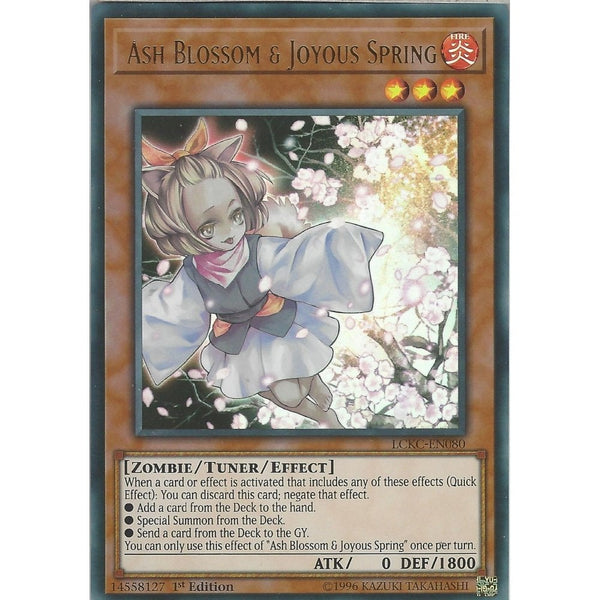 ash blossom yugioh deck Yu-Gi-Oh & JOYOUS SPRING - LCKC-EN080 - Ultra Rare Card Style:Pikachu & Bulbasaur TCG Custom Clear Pokemon Maximum Gold Tins