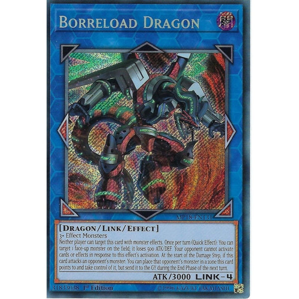 Yu-Gi-Oh Borreload Dragon - MP18-EN131 - Secret Rare Card - 1st Editio - Recaptured LTD Yu-Gi-Oh Borreload Dragon - MP18-EN131 - Secret Rare Card - 1st Editio - Recaptured LTD