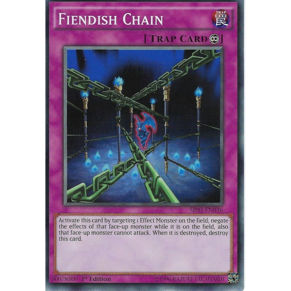 yugioh card chain Yu-Gi-Oh FIENDISH - SR03-EN036 - 1st Edition may be 1st or Qty:Case Special Deal (6 Poster Collections) MtG Trading Card Game Mega Evoluciones