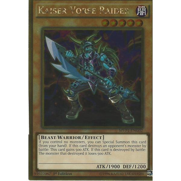 vorse raider yugioh card Kaiser - MVP1-ENS02 - Secret Rare From the 2005 Collectors Tins set Kaiser Vorse Raider - Yugipedia