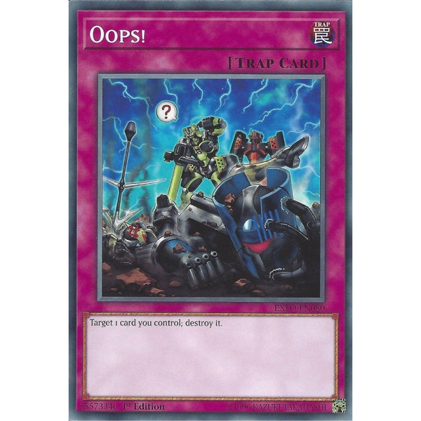 oops yugioh card Yu-Gi-Oh OOPS! - EXFO-EN080 - Common Card - 1st Edition
