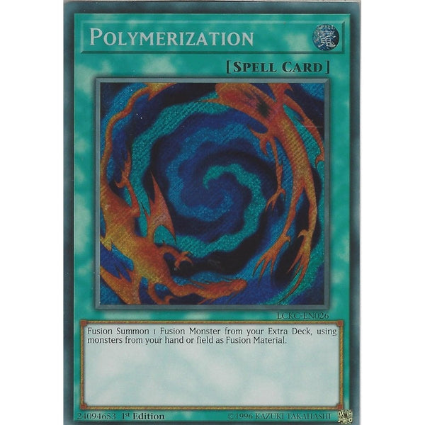 Yu-Gi-Oh POLYMERIZATION - LCKC-EN026 - Secret Rare Card - 1st Edition - Recaptured LTD Yu-Gi-Oh POLYMERIZATION - LCKC-EN026 - Secret Rare Card - 1st Edition - Recaptured LTD