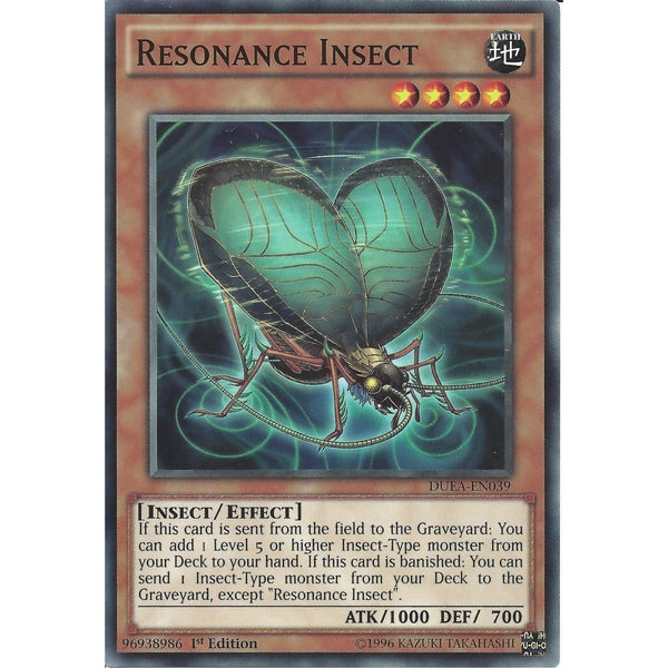 Yu-Gi-Oh RESONANCE INSECT - DUEA-EN039 - 1st Edition