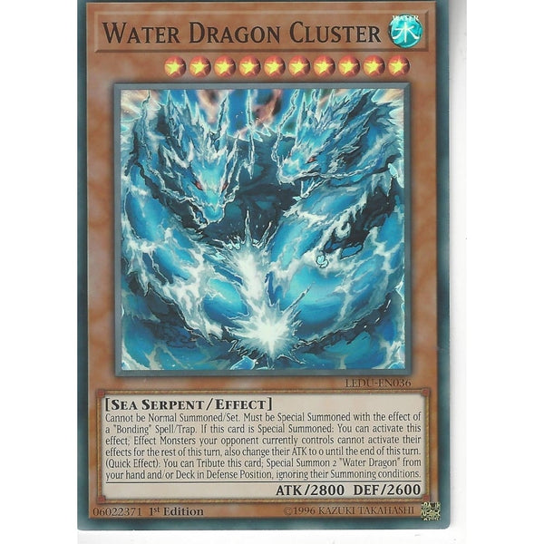 Yu-Gi-Oh WATER DRAGON CLUSTER - SUPER RARE - LEDU-EN036 1ST EDITION