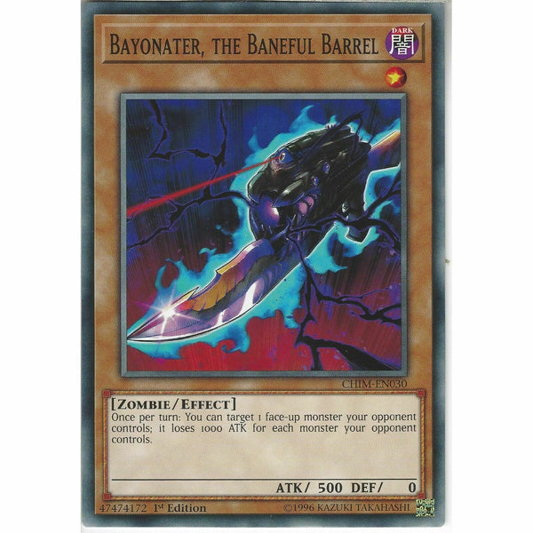 CHIM-EN030 Bayonater, the Baneful Barrel | 1st Edition | Common Card YuGiOh TCG