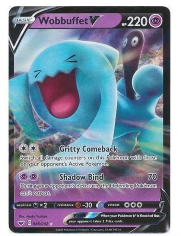 Wobbuffet V - 086/202 - Ultra Rare Holo - Pokemon TCG - Recaptured LTD