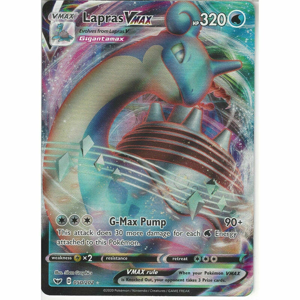 050/202 Lapras VMAX | Rare Ultra Card Pokemon TCG Sword and Shield S&amp;amp;S Base Set - Recaptured LTD