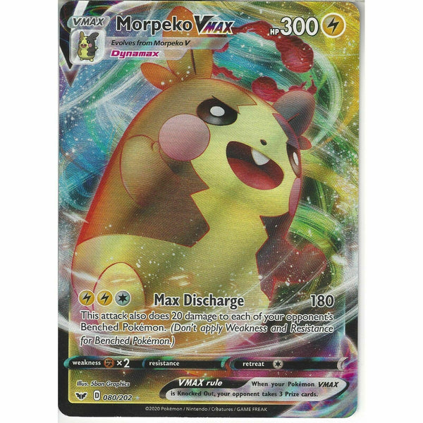 080/202 Morpeko VMAX | Rare Ultra Card Pokemon TCG Sword and Shield S&amp;amp;S Base Set - Recaptured LTD
