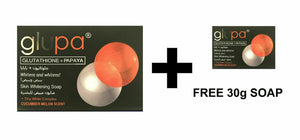 Glupa Skin Whitening Soap 135g + Soap 30g FREE